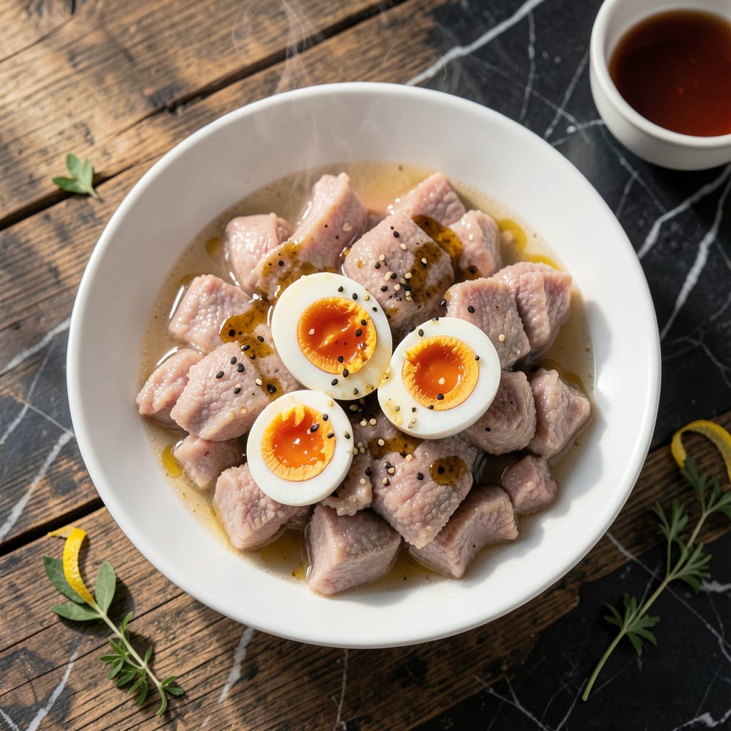 Steam Minced Pork With Salted Egg Recipe: Cantonese Style Steamed Savory Delight detailed visual guide