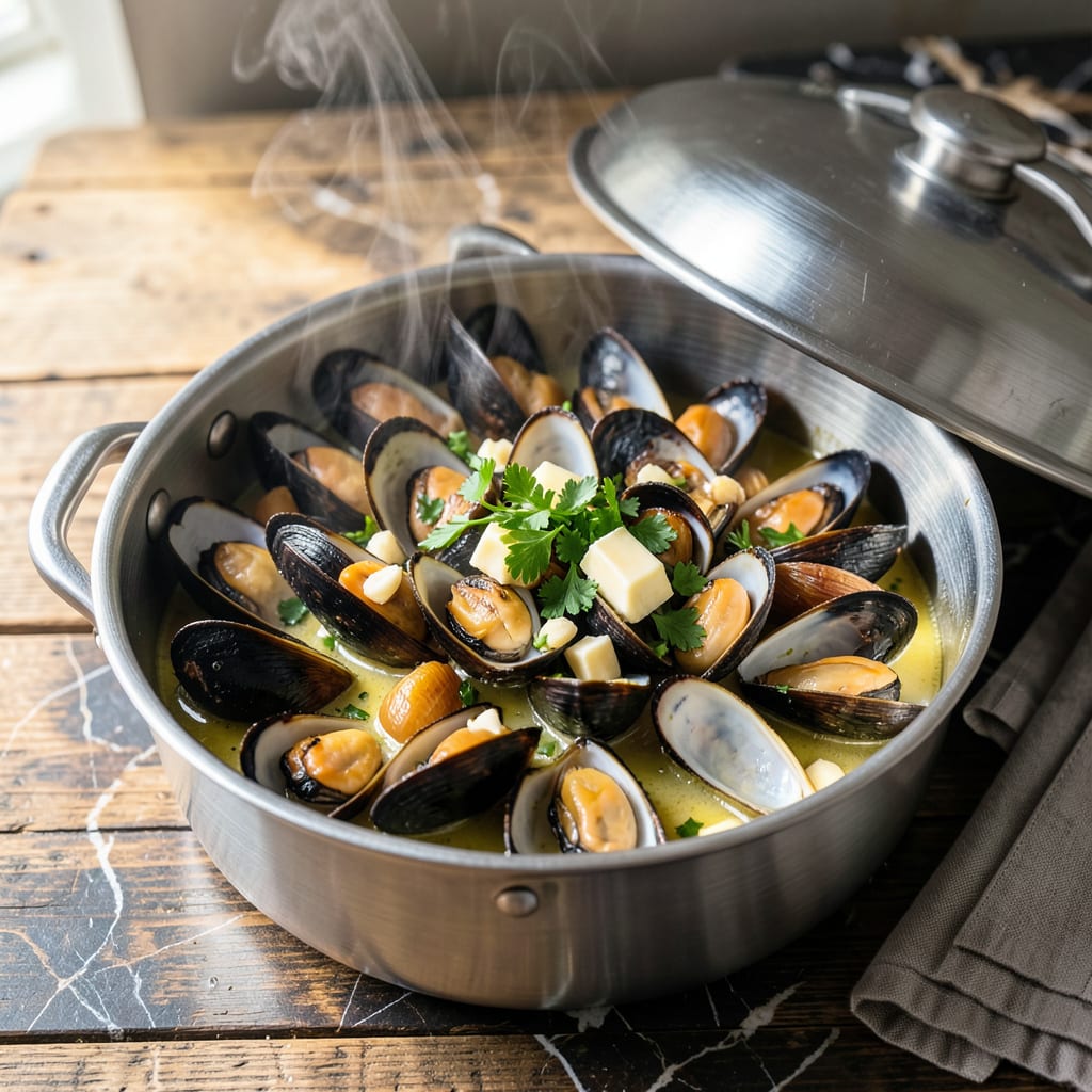 Steam Mussels Recipe: White Wine and Garlic Infused in Minutes detailed visual guide