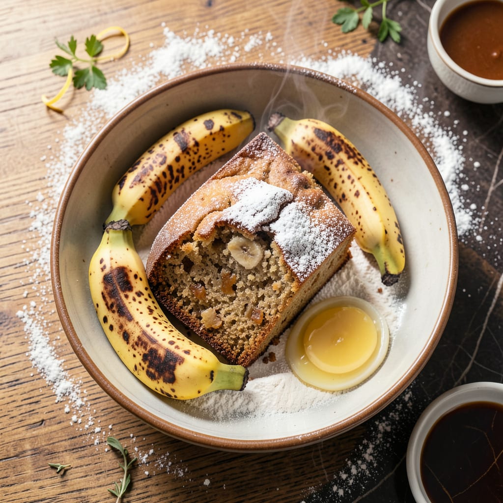 Comprehensive steamed banana bread recipe visual reference
