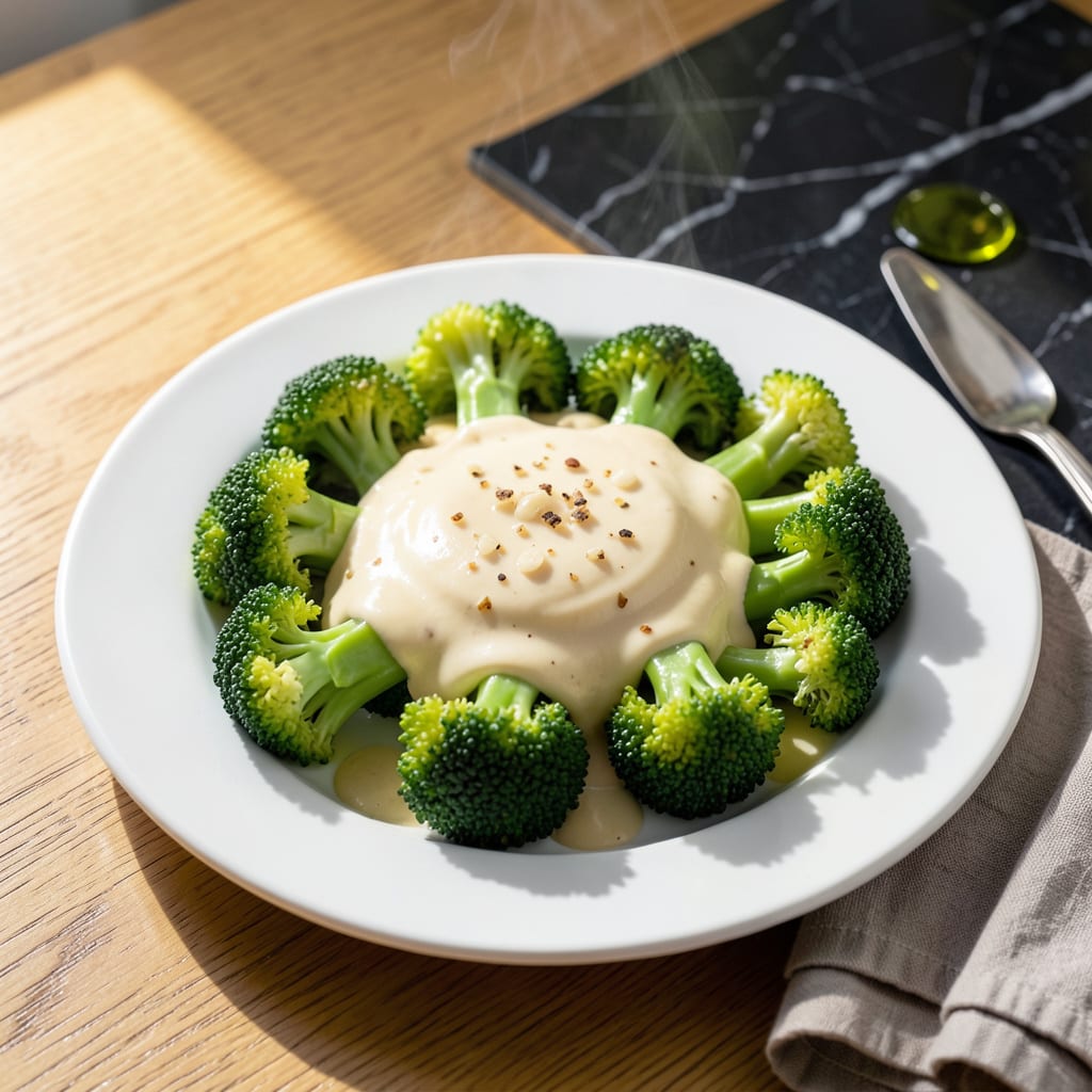 Complete Steamed Broccoli and Cheese Recipe: Velvety Cheddar Blanket Over Crisp Florets overview image