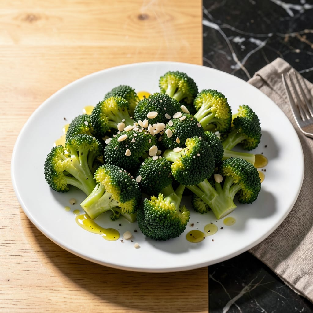 steamed broccoli recipe without steamer basket example with annotations