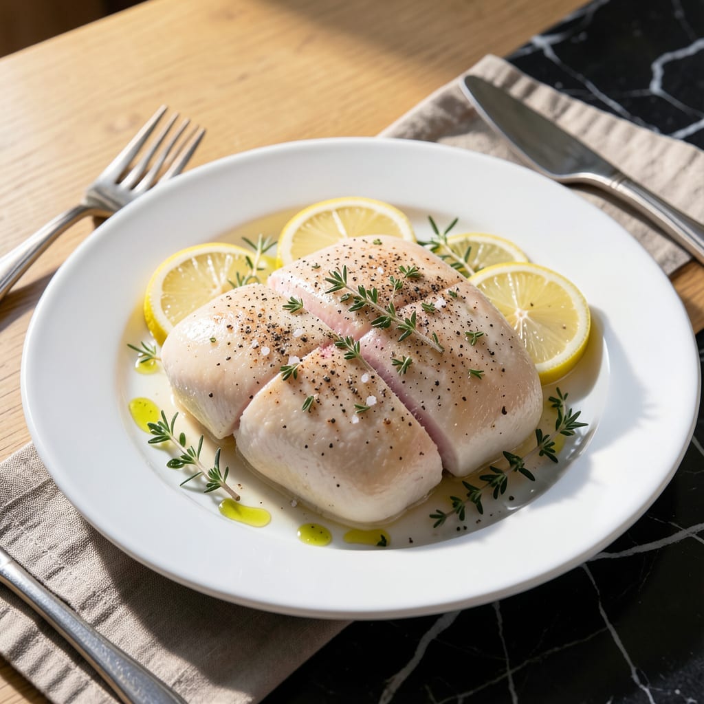 Steamed Chicken Breast Recipe: Moist and Tender Protein in Minutes example with annotations