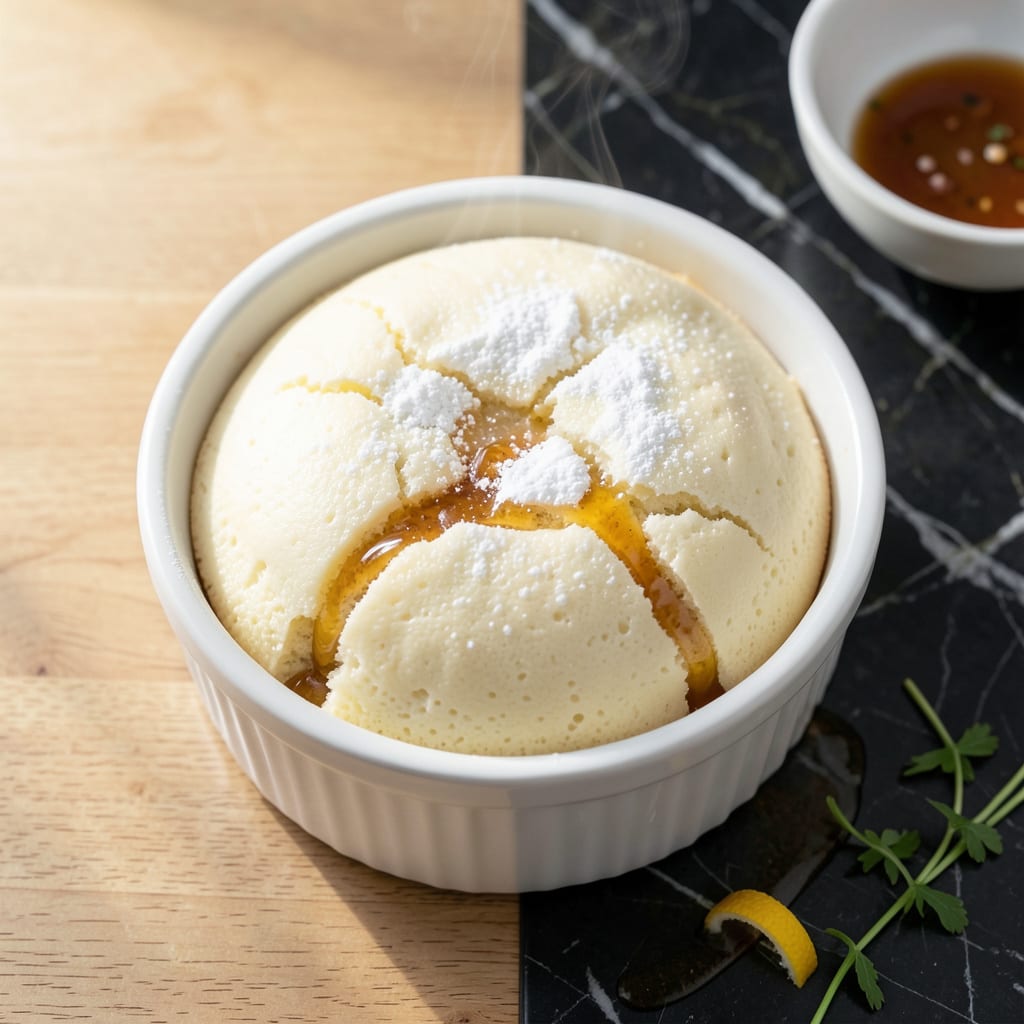 Steamed Egg Cake Recipe: Light and Airy Chinese Dessert illustration with key details