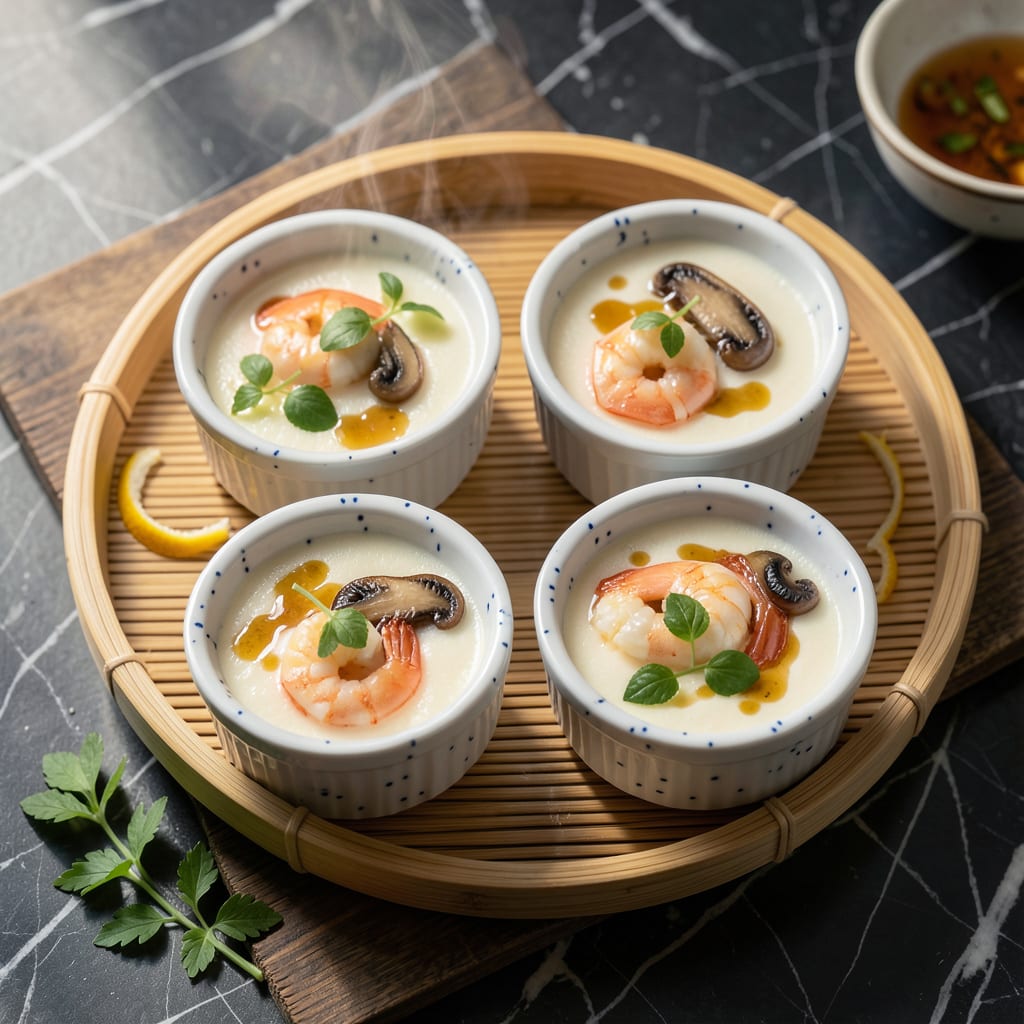 Steamed Egg Chawanmushi Recipe: Silky Custard With Umami Richness illustration with key details