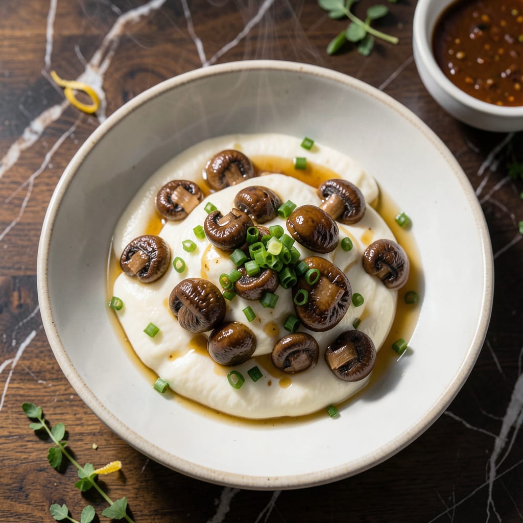 Complete steamed egg mushroom recipe overview image