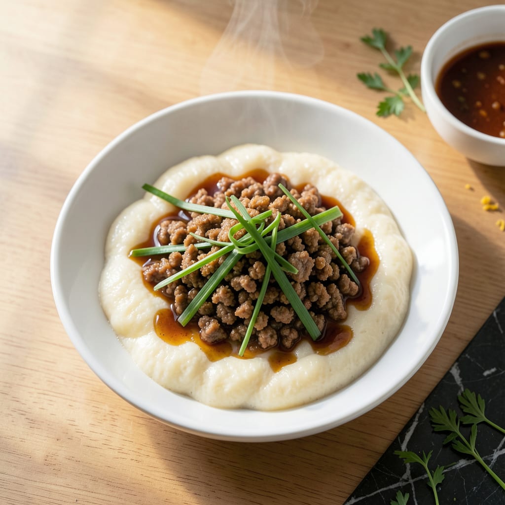 Steamed Egg Pork Mince Recipe: Velvety Custard With Savory Depth illustration with key details