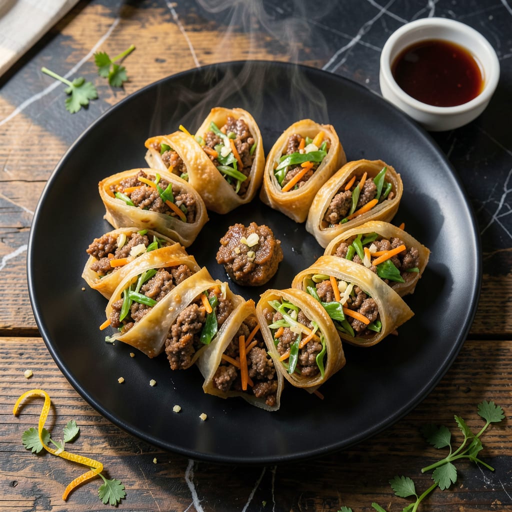 Complete Steamed Egg Roll Recipe: Crispy Wrappers With Savory Fillings overview image