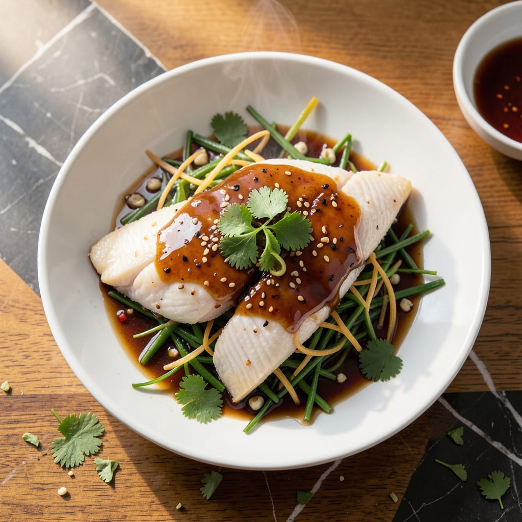 steamed fish recipe example with annotations