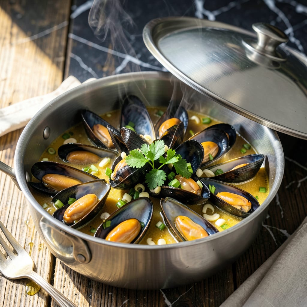 Steamed Mussels Recipe White Wine: Garlic Infused Briny Bliss in Minutes detailed visual guide