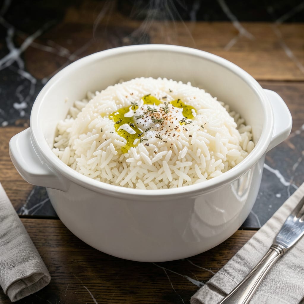 Complete Steamed Rice Recipe in Rice Cooker: Effortless Perfectly Cooked Grains overview image
