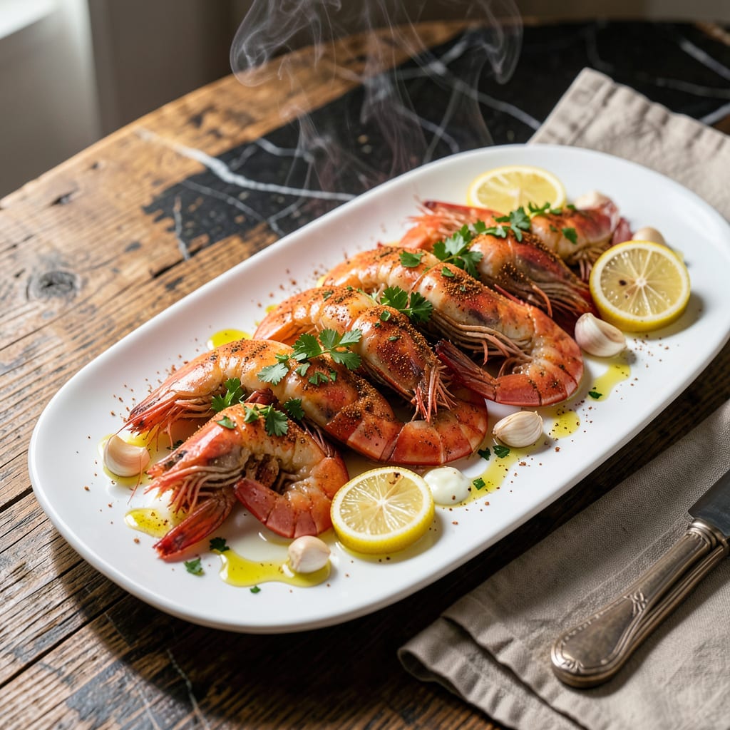 Steamed Royal Red Shrimp Recipe: Sweet and Succulent Bay Harvest example with annotations