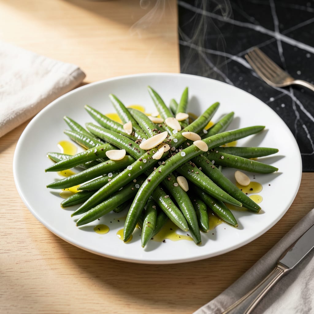 Steamed String Beans Recipe: Bright Crisp Tender Bites example with annotations