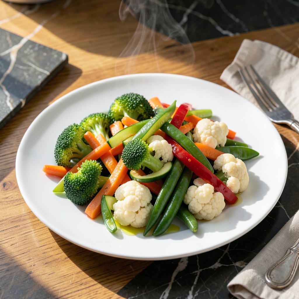 Steamed Vegetables Recipe: Light and Nutrient Packed Side illustration with key details