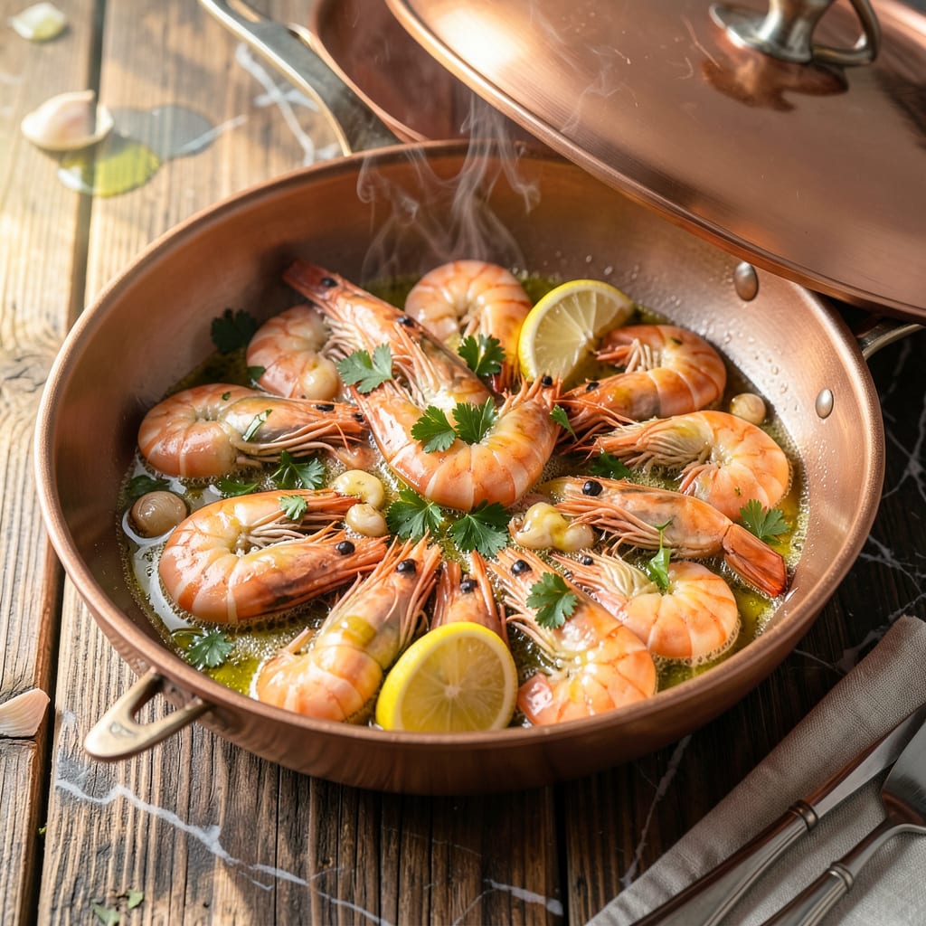 Comprehensive Steaming Shrimp Recipe: Bright Garlic and Lemon Infusion visual reference