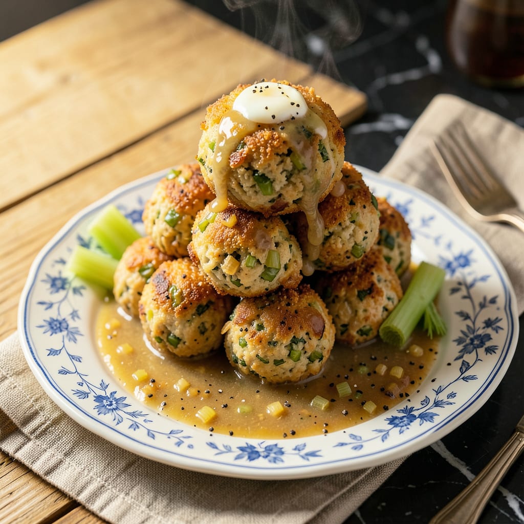 Stove Top Stuffing Balls Recipe: Crispy Outside, Tender Inside Perfection example with annotations