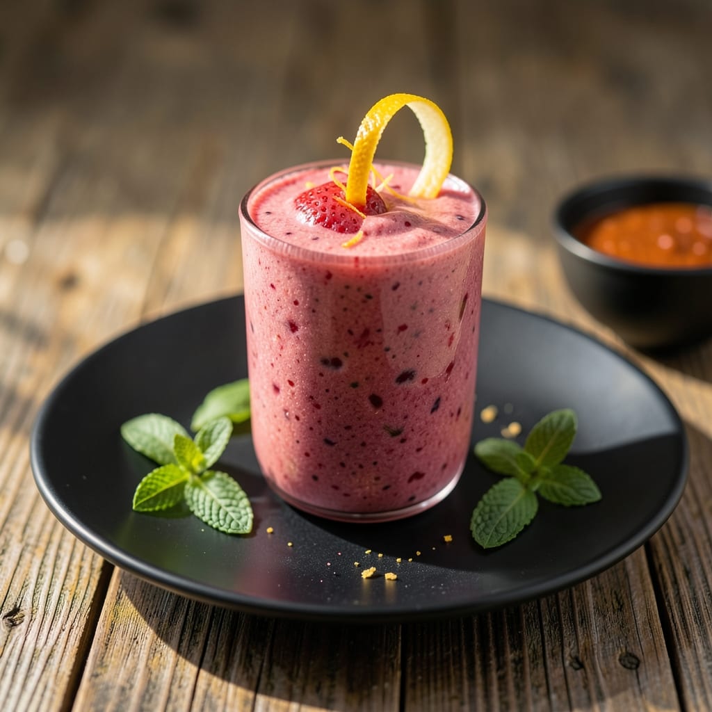 strawberry banana smoothie recipe without yogurt detailed visual guide