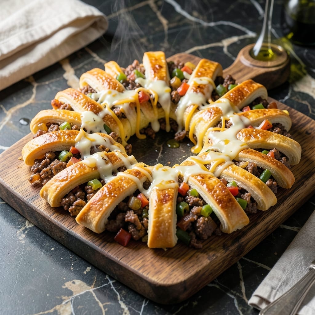 Taco Ring Recipe With Crescent Rolls: Cheesy Party Appetizer in 30 Minutes Taco Ring Recipe With Crescent Rolls: Cheesy Party Appetizer in 30 Minutes