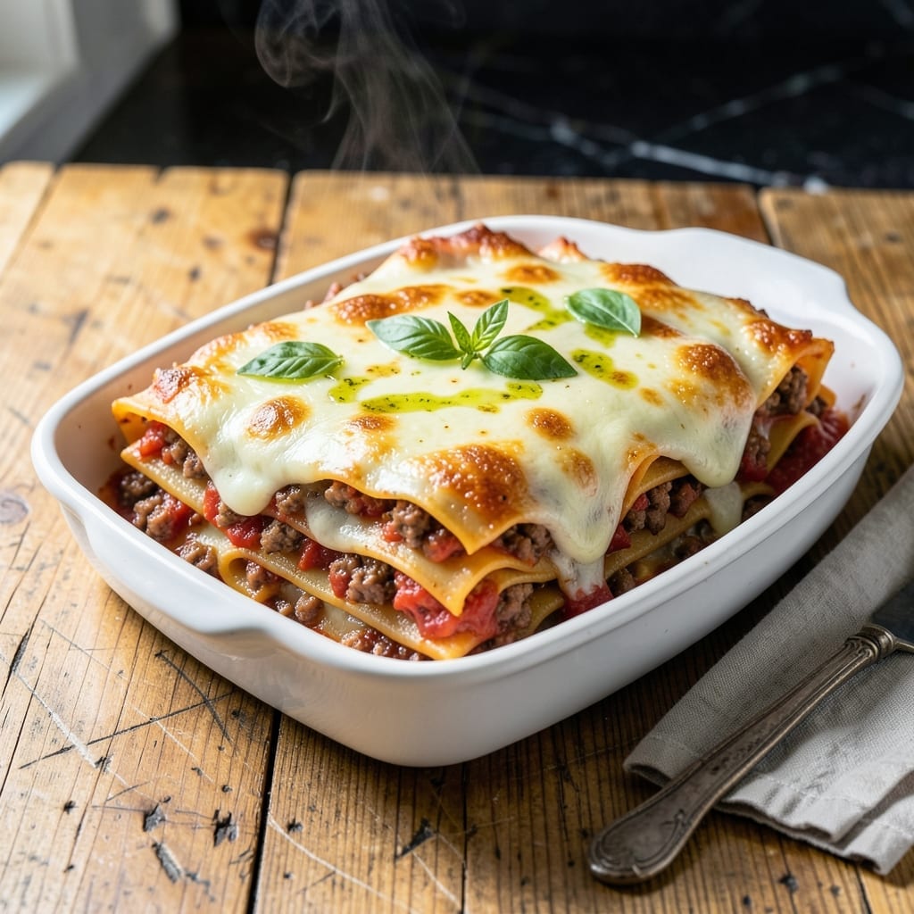 Traditional Recipe for Lasagne: Layered Pasta With Rich Meat Sauce Traditional Recipe for Lasagne: Layered Pasta With Rich Meat Sauce