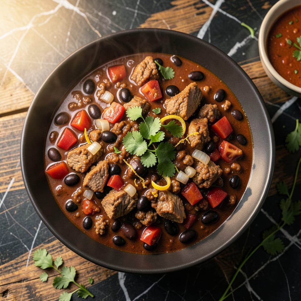 Turkey Chili Recipe Crockpot: Slow Cooked Tex Mex Warmth illustration with key details