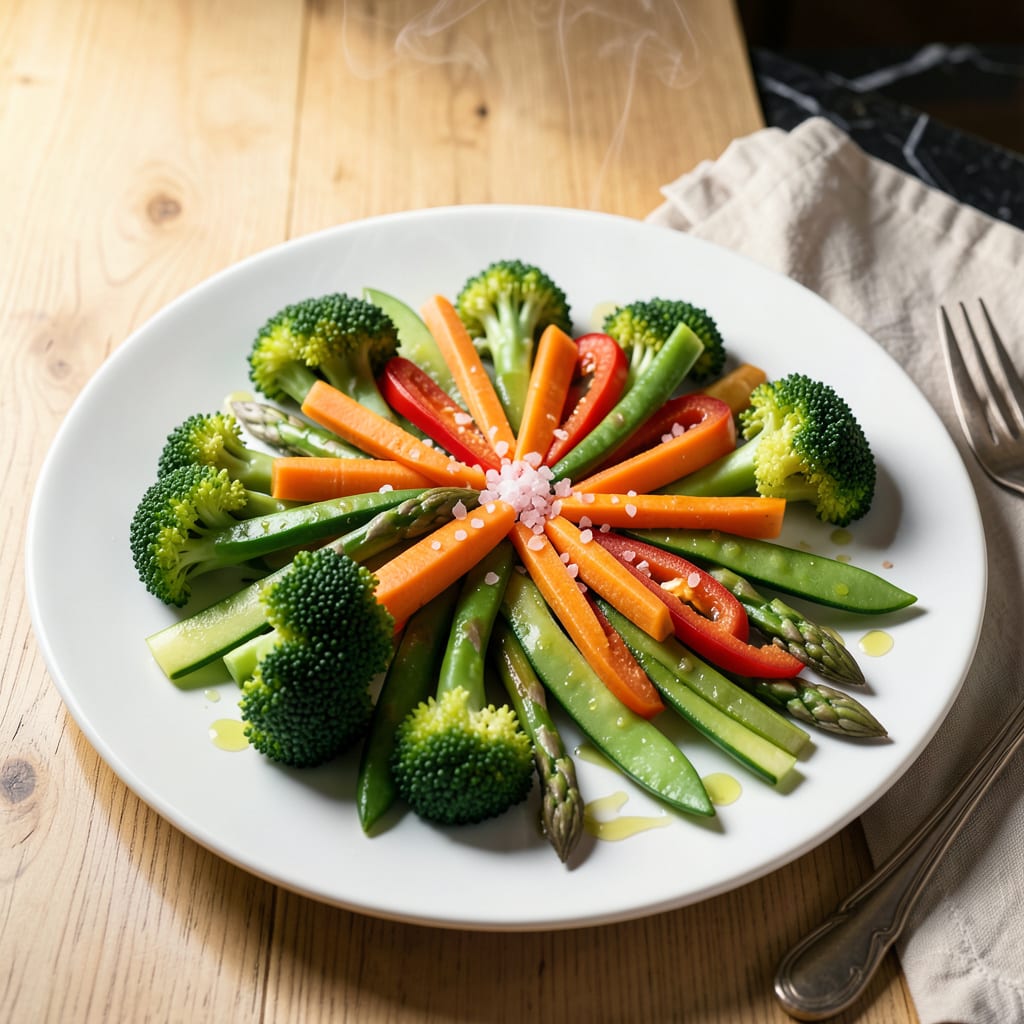 Vegan Steamed Vegetables Recipe: Bright and Crisp Medley in Minutes example with annotations