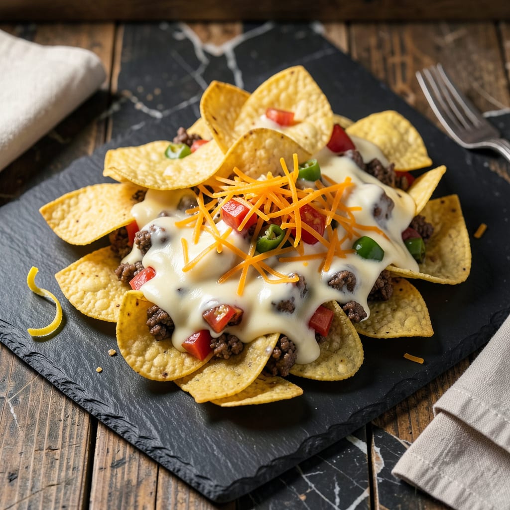 Visual representation of Velveeta Cheese Nacho Recipe: Ultra Creamy Game Day Crowd Pleaser